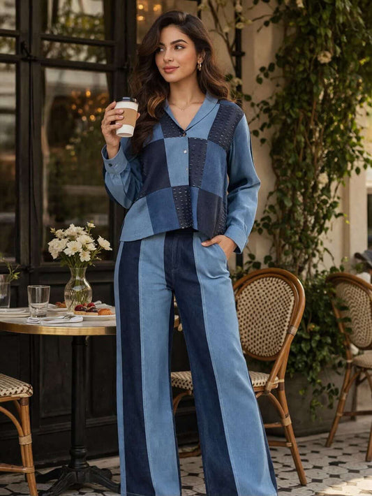 Mosaic Denim Set