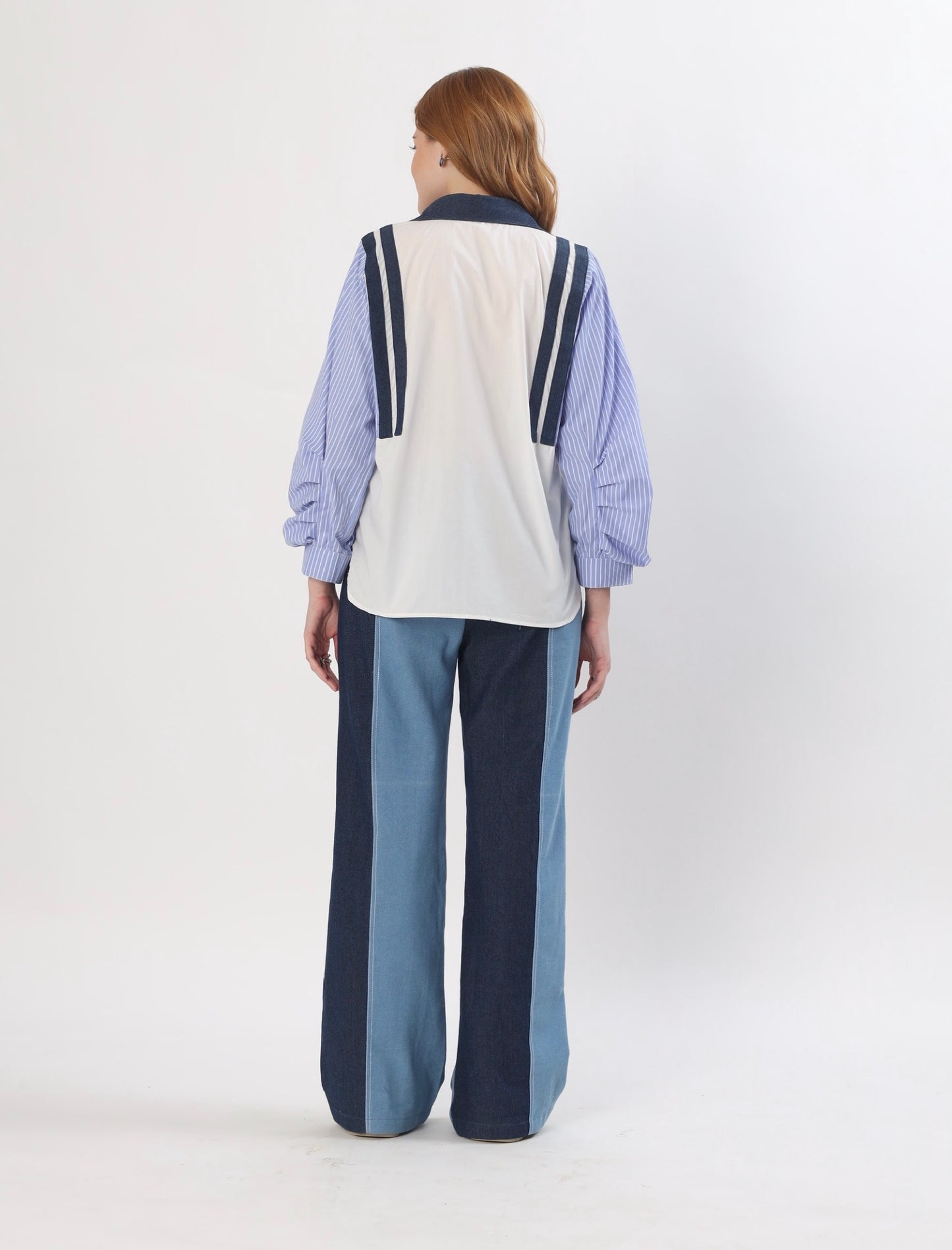 Dual tone denim coord