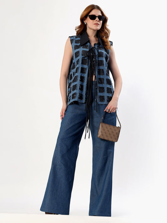 Grid Denim Set