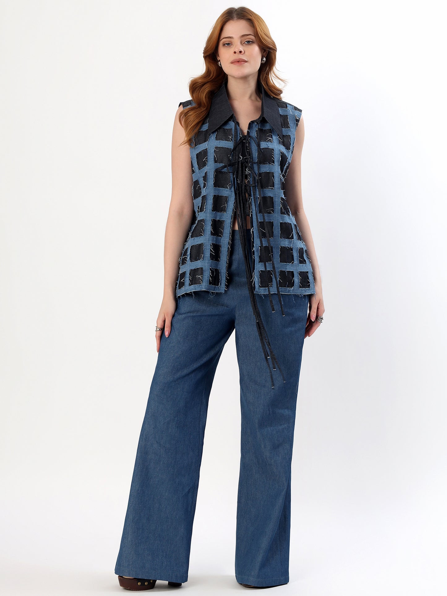 Grid Denim Set