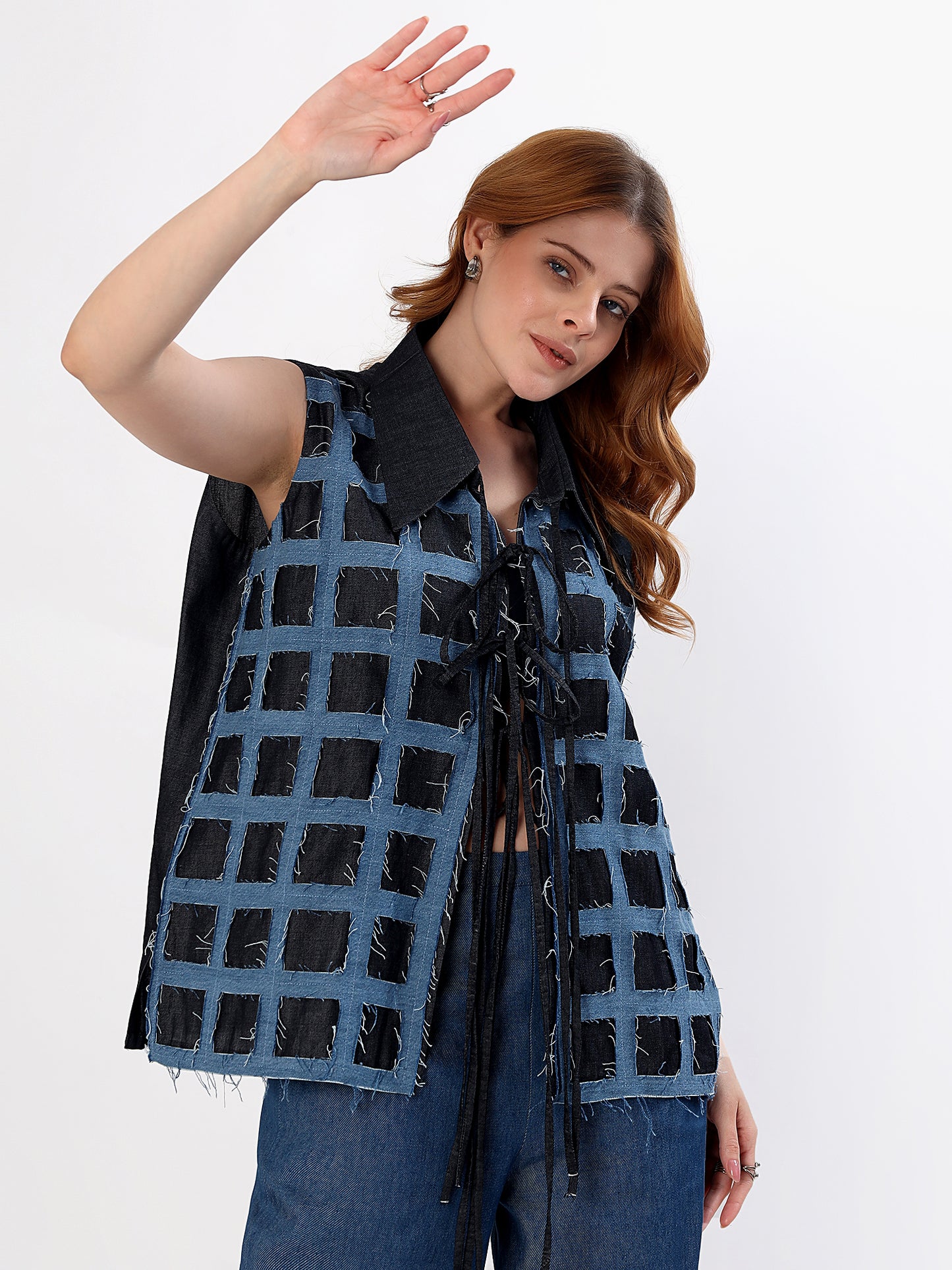 Grid Denim Overlay